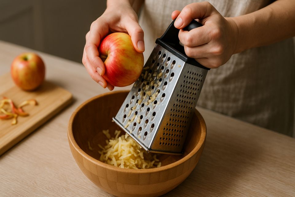 Яблочные оладьи, как в детстве: легко и вкусно