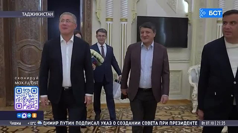 Радий Хабиров прибыл с рабочим визитом в Душанбе