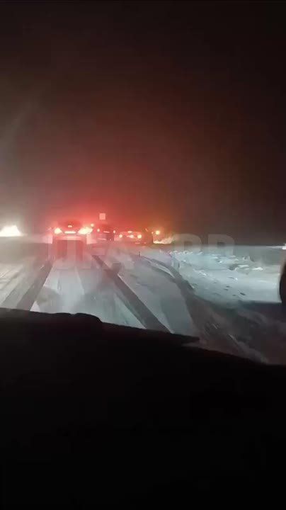 Такая обстановка сегодня утром была на дороге Сибай-Баймак