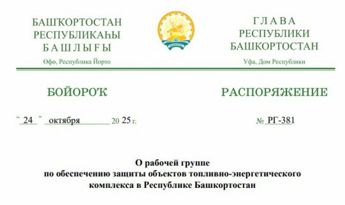 В Башкирии создана рабочая группа по защите объектов ТЭК