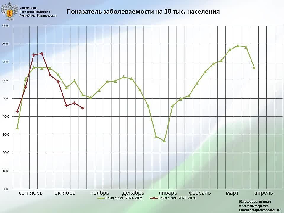 По данным Роспотребнадзора РБ, школьные каникулы привели к снижению заболеваемости ОРВИ среди детей на 5,6% за неделю