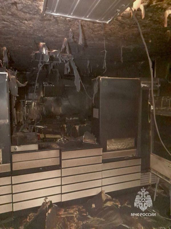 Пожар в магазине доставки еды