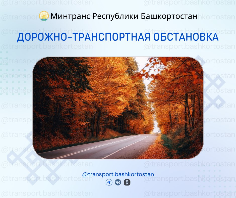 Дорожно-транспортная обстановка в Республике Башкортостан по состоянию на 08:00 часов 7 ноября 2025 года