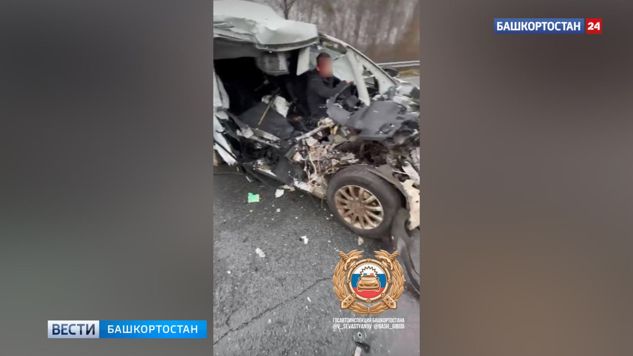 В Башкортостане на трассе лоб в лоб столкнулись бензовоз и Toyota RAV4: один человек погиб, другого госпитализировали