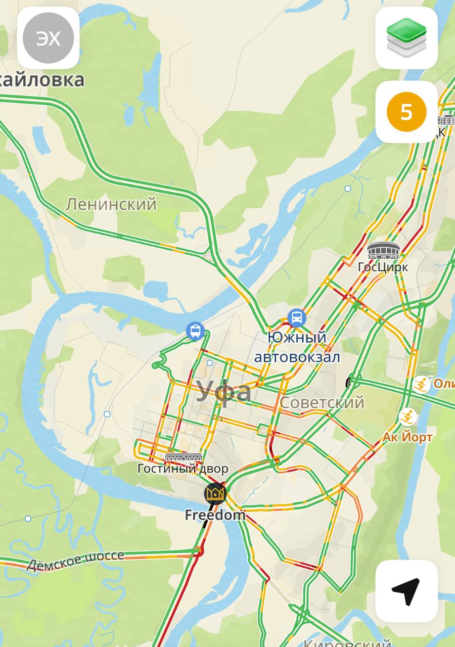 Пробки в Уфе - 5 баллов!