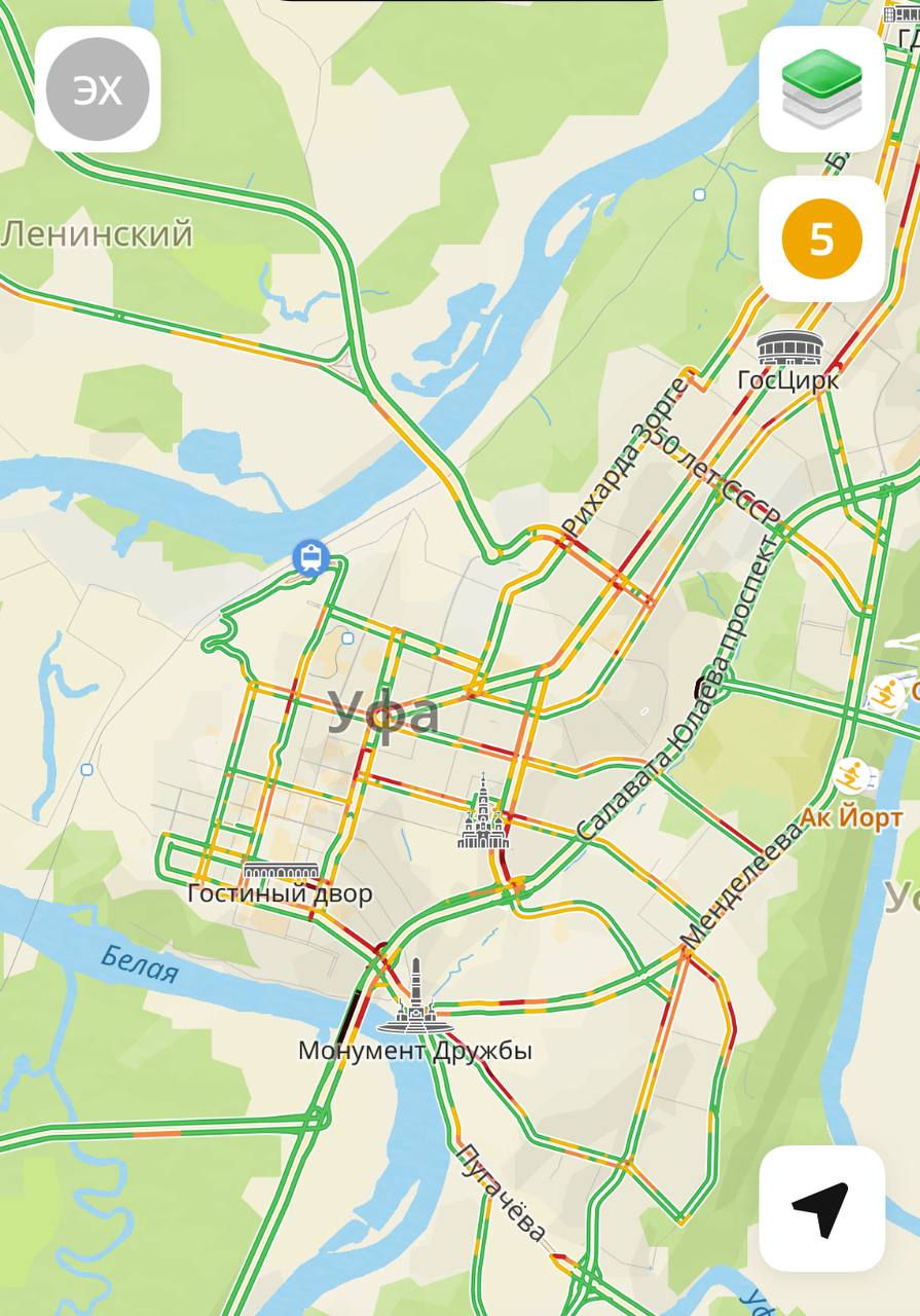 Пробки в Уфе - 5 баллов!