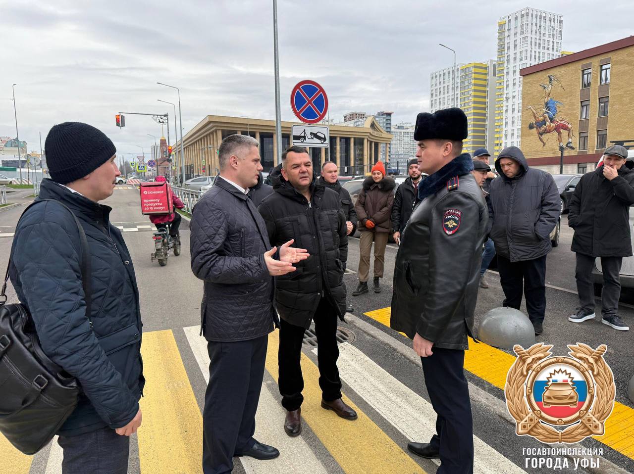 Госавтоинспекция Уфы приняла участие в открытии новой дороги возле школы №88