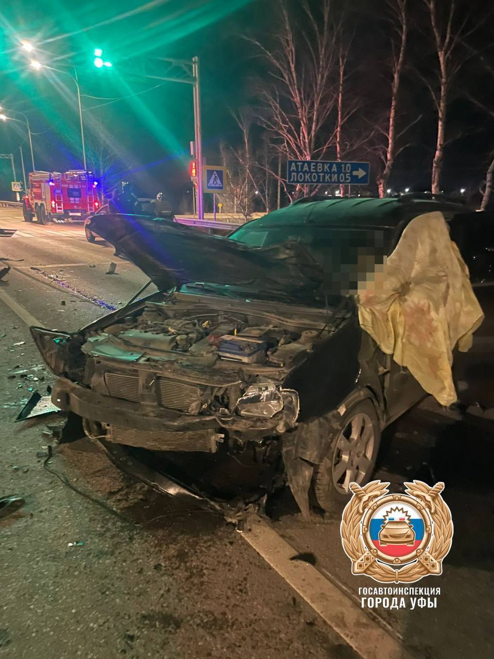 Сегодня около 22:00 на 19 км дороги Уфа-Оренбург произошла авария Сегодня около 22:00 на 19 км дороги Уфа-Оренбург произошла авария