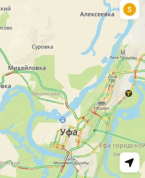 Пробки в Уфе — 5 баллов! Сильные заторы при въезде в город!