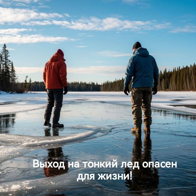 В Белорецке на днях спасатели вывели с тонкого льда мужчину, решившего порыбачить на городском пруду