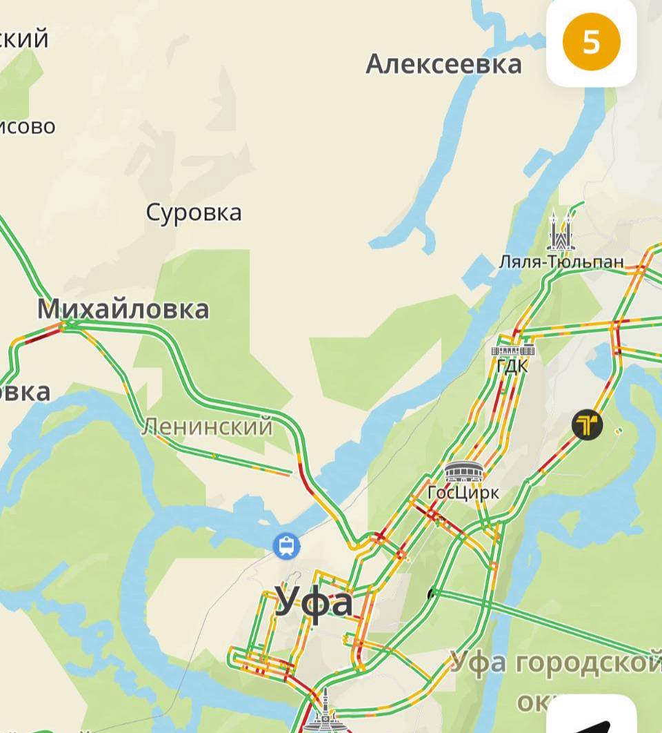 Пробки в Уфе — 5 баллов!