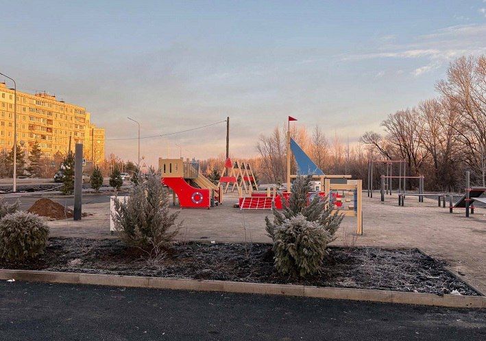 В Уфе на месте торговых ларьков появилась детская игровая площадка