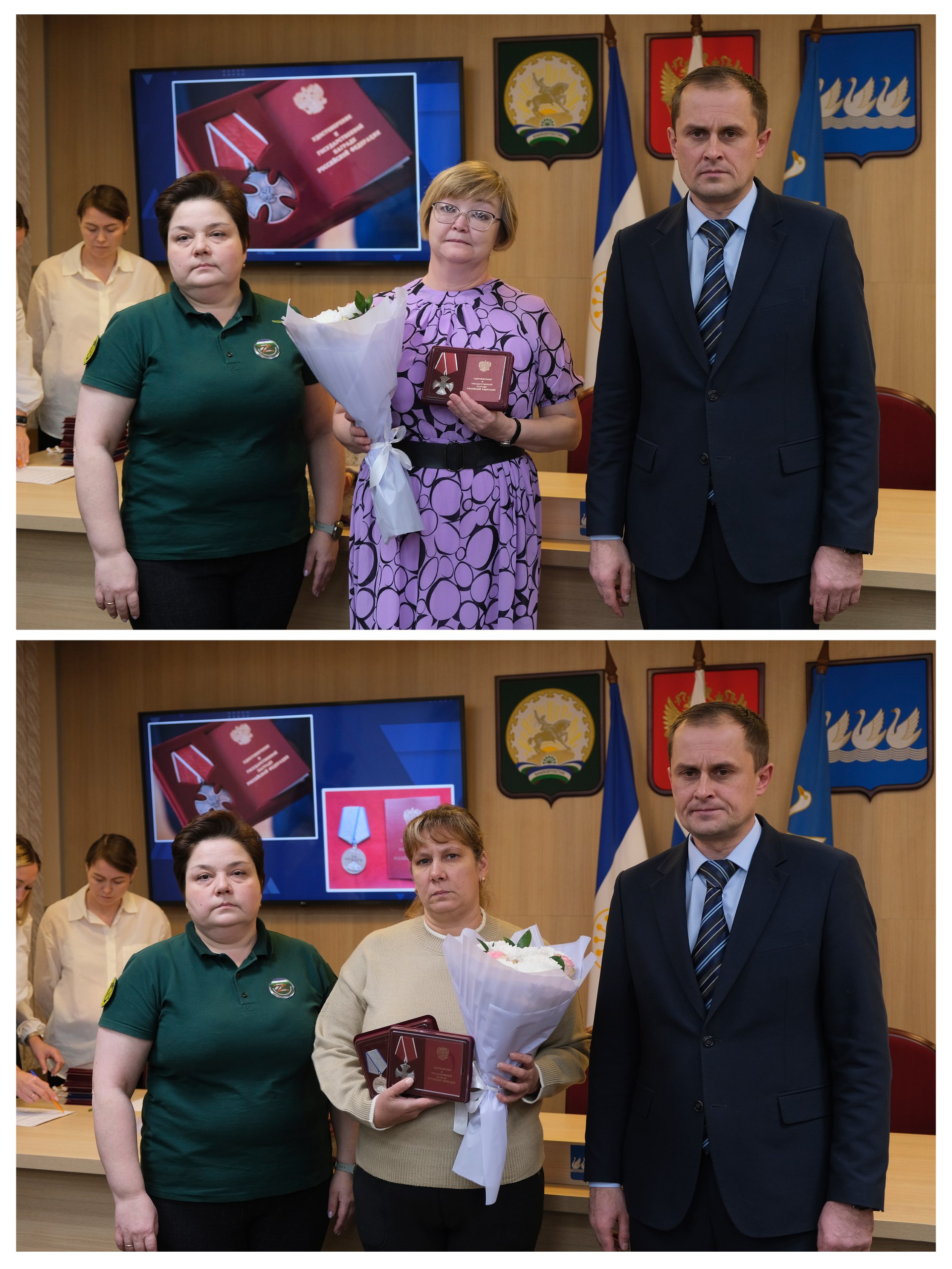 Сегодня заместитель главы администрации города Павел Шорохов и руководитель городского Комитета семей воинов Отечества Янина Волочаева вручили государственные награды посмертно нашим землякам, участникам специальной военной... Сегодня заместитель главы администрации города Павел Шорохов и руководитель городского Комитета семей воинов Отечества Янина Волочаева вручили государственные награды посмертно нашим землякам, участникам специальной военной...