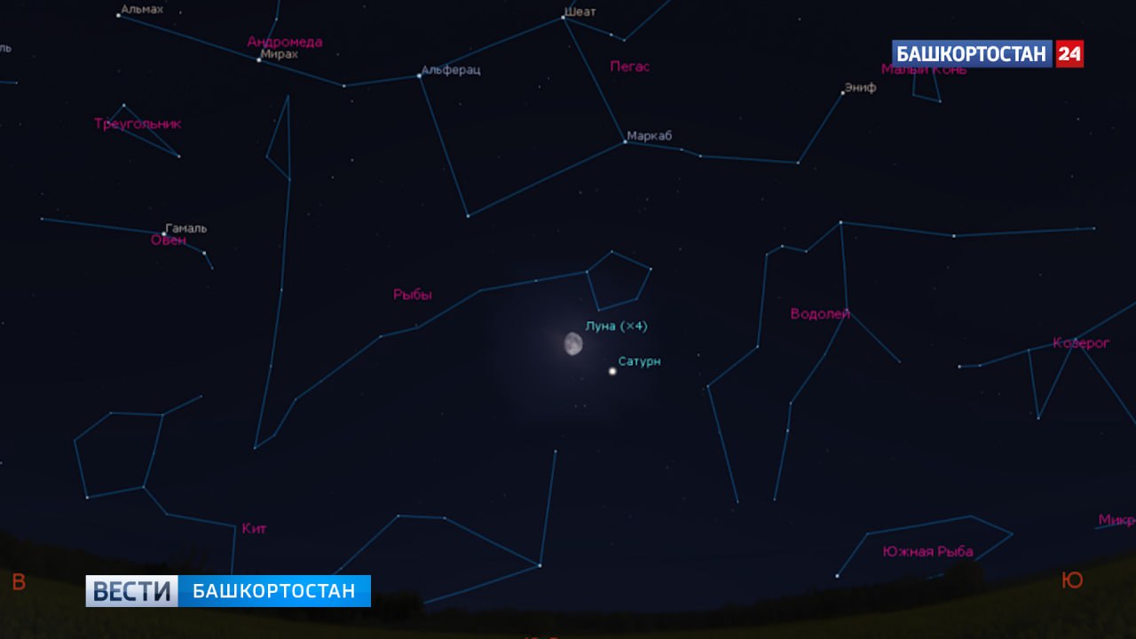 Уфимцы смогут увидеть Сатурн рядом с Луной в ночь с 29 на 30 ноября