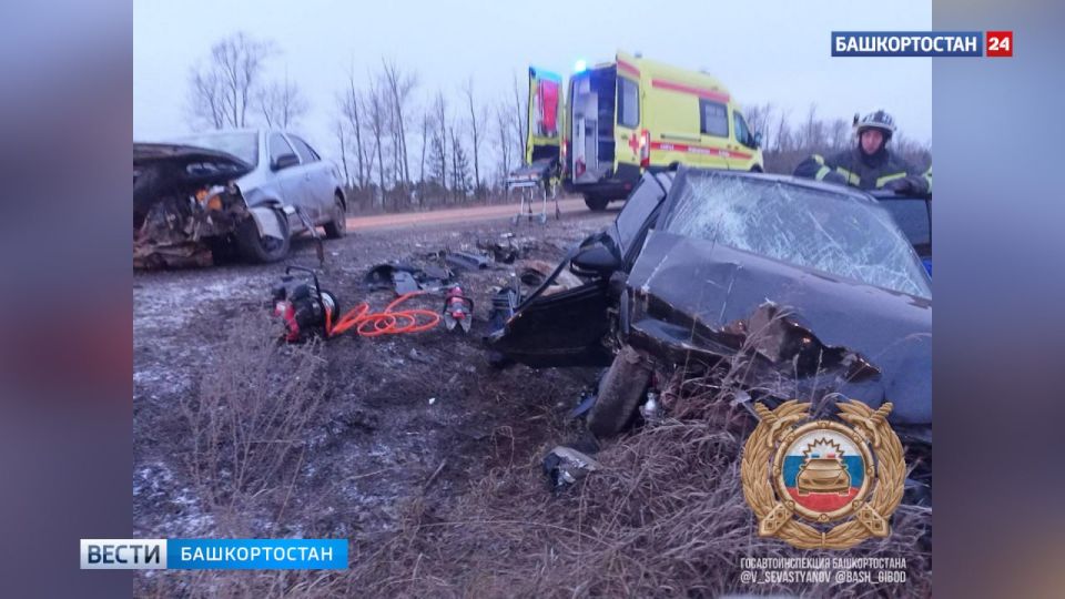 Пять человек пострадали в лобовом ДТП в Белебеевском районе Башкортостана