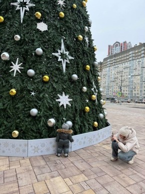 У Дворца борьбы украсили главный символ Нового года