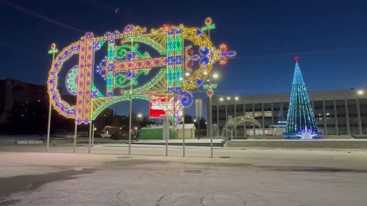 На «Машинке» появилась новогодняя иллюминация