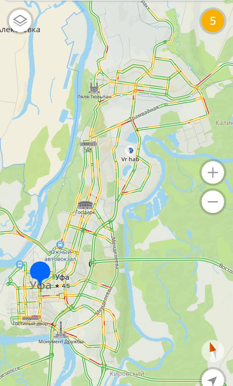 Пробки в городе - 5 баллов