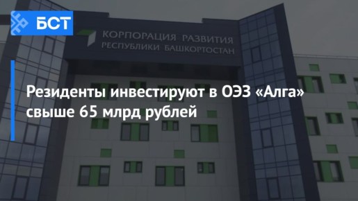 Резиденты инвестируют в ОЭЗ «Алга» свыше 65 млрд рублей