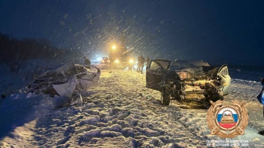 В Кугарчинском районе сотрудники Госавтоинспекции выясняют обстоятельства ДТП, в котором погибли четыре человека и двое пострадали