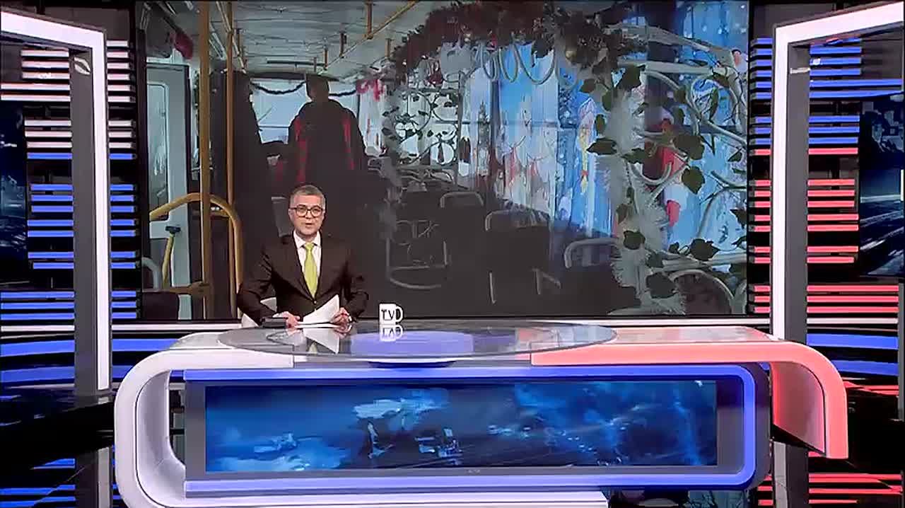 Уфимский электротранспорт украсили к новому году - сюжет «Вестей»