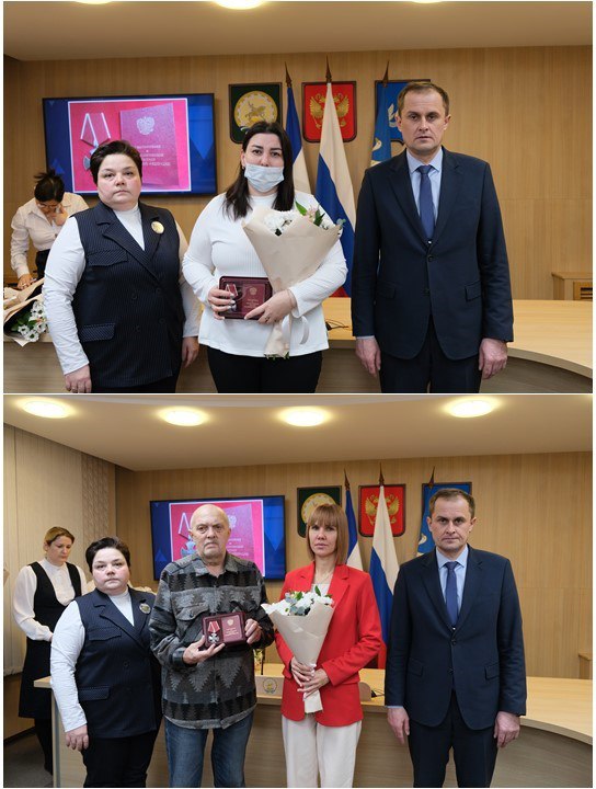 Заместитель главы администрации города Павел Шорохов и руководитель городского Комитета семей воинов Отечества Янина Волочаева вручили государственные награды посмертно нашим землякам, участникам специальной военной операции Заместитель главы администрации города Павел Шорохов и руководитель городского Комитета семей воинов Отечества Янина Волочаева вручили государственные награды посмертно нашим землякам, участникам специальной военной операции