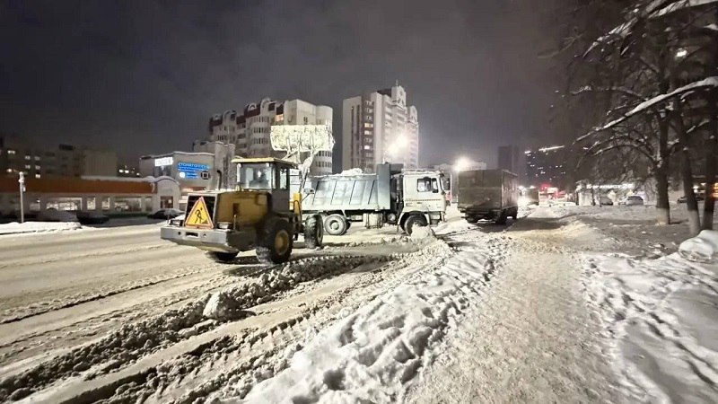 За сутки вывезли 17,8 тысячи кубов снега