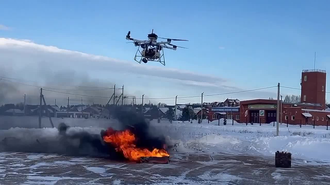 В Башкирии протестировали работу противопожарного дрона