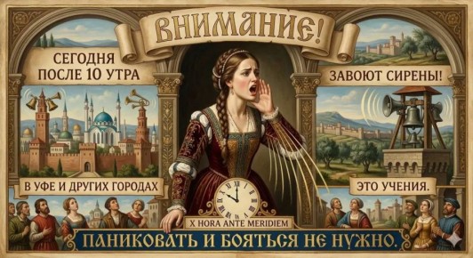 БЕЗ ПАНИКИ: 4 марта с 10:00 до 11:00 в Башкирии пройдет проверка системы оповещения