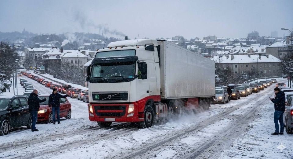В Уфе ограничили въезд грузовиков из-за снегопада
