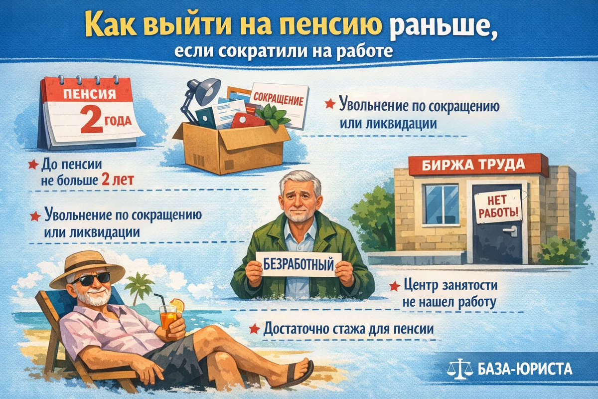 Как правильно оформить досрочную пенсию после сокращения