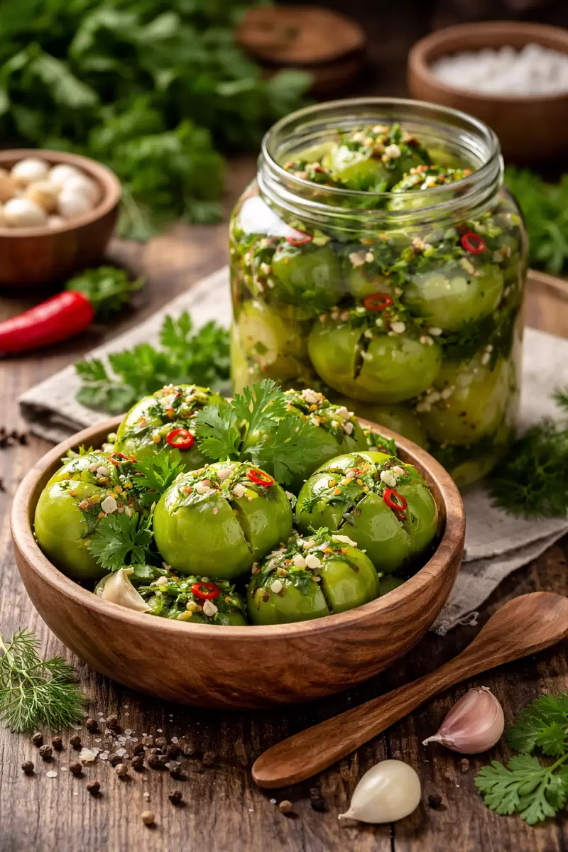 Как приготовить зеленые помидоры с бочковым вкусом за пять дней