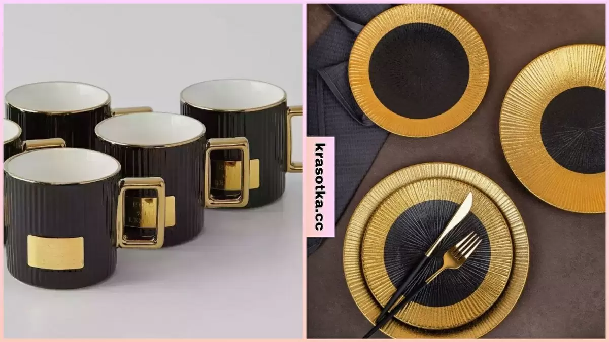 Роскошь черно-золотой посуды: идеальный стиль для вашего стола