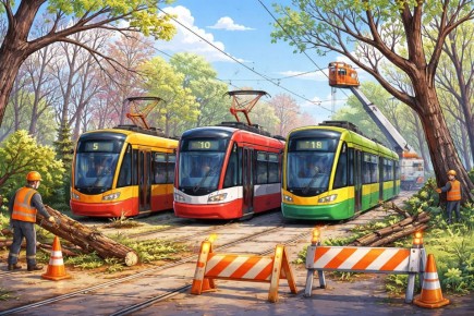 17 апреля приостановят движение трамваев № 5, № 10, № 18 с 10 до 13 часов от Рихарда Зорге до остановки «Лесопарковая»