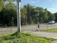 Вот такой необычный способ привлечь внимание водителей к пешеходному переходу присылают наши подсписчики