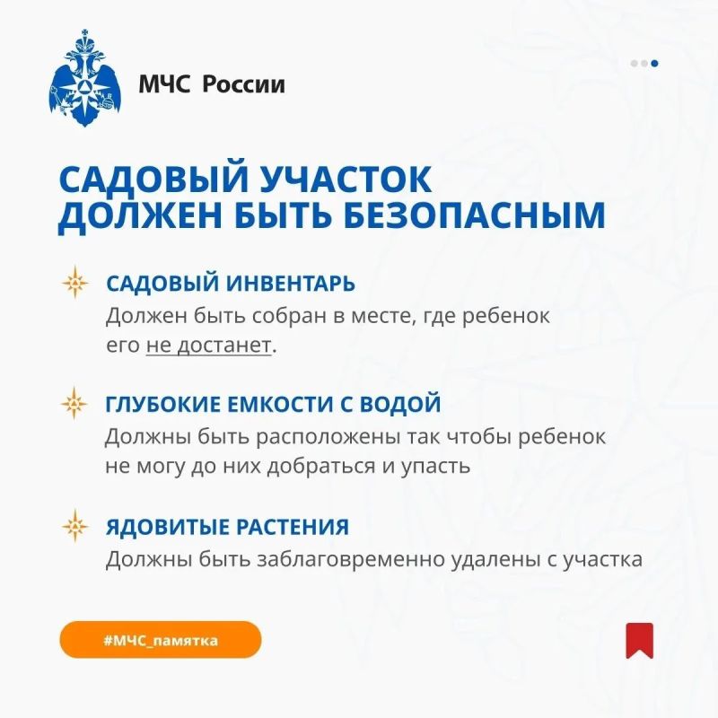 Едем на дачу с детьми: чек-лист от МЧС России Едем на дачу с детьми: чек-лист от МЧС России