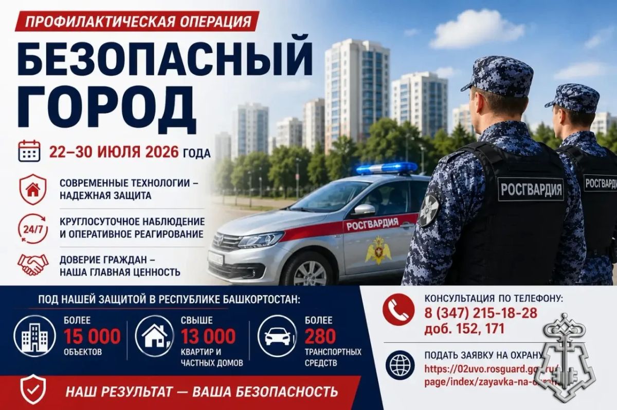 Профилактическая операция «Безопасный город» в Республике Башкортостан