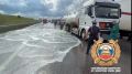 В Башкирии столкнулись два грузовика, один из которых вёз нефтепродукты