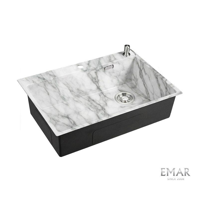 Идеальная симфония: мойка и мрамор от Emar White Elegant и Black Elegant