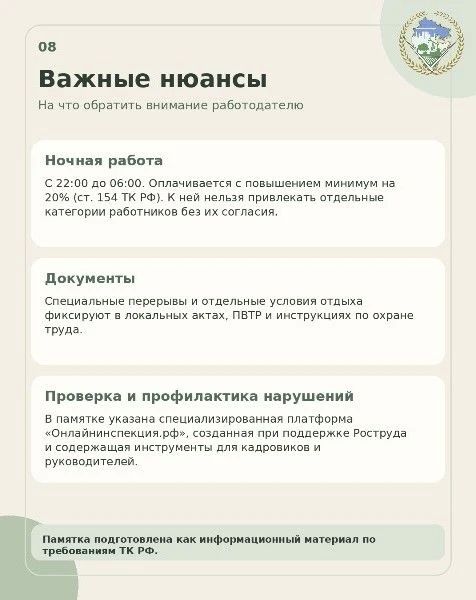 Памятка режима труда и отдыха Памятка режима труда и отдыха