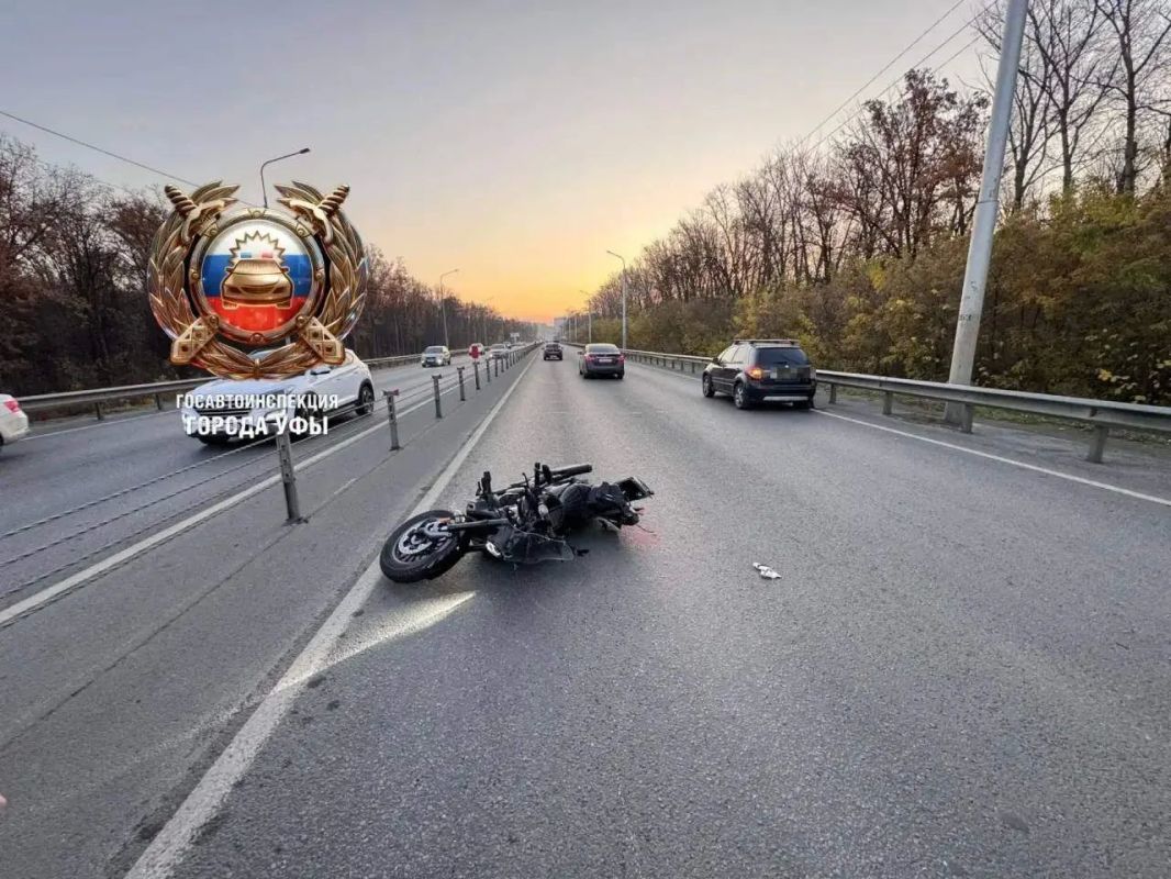 В Уфе около 8 часов утра на Демском шоссе произошла авария