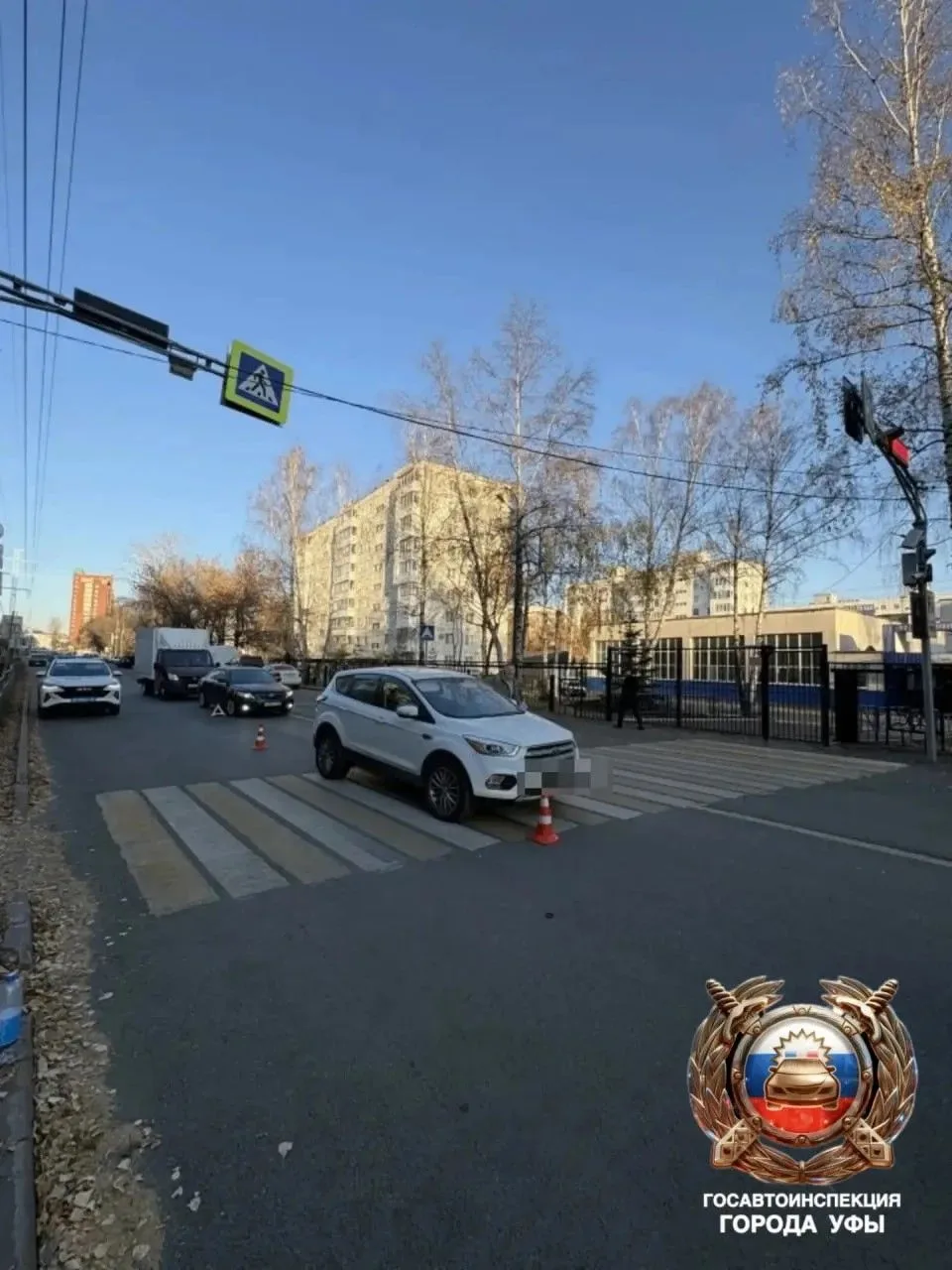 В Уфе «Форд Куга» сбил пешехода на «зебре»