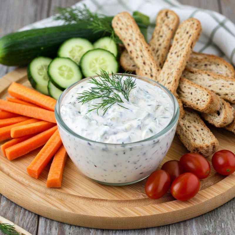 Идеальный летний заряд: аккуратный йогуртовый соус с огурцом и чесноком
