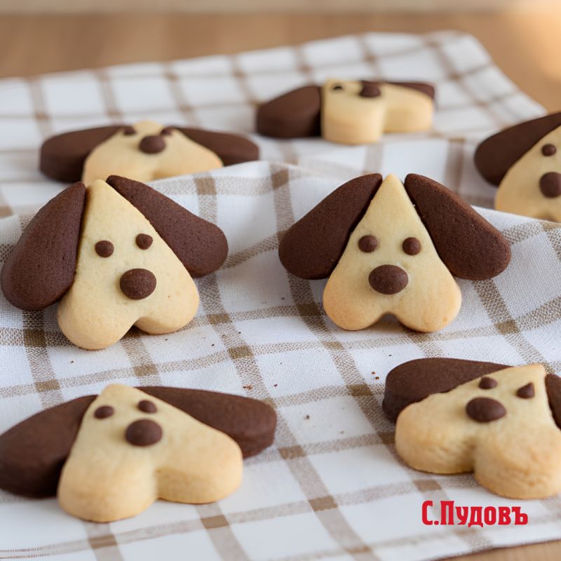 Печенье в виде забавных собачек