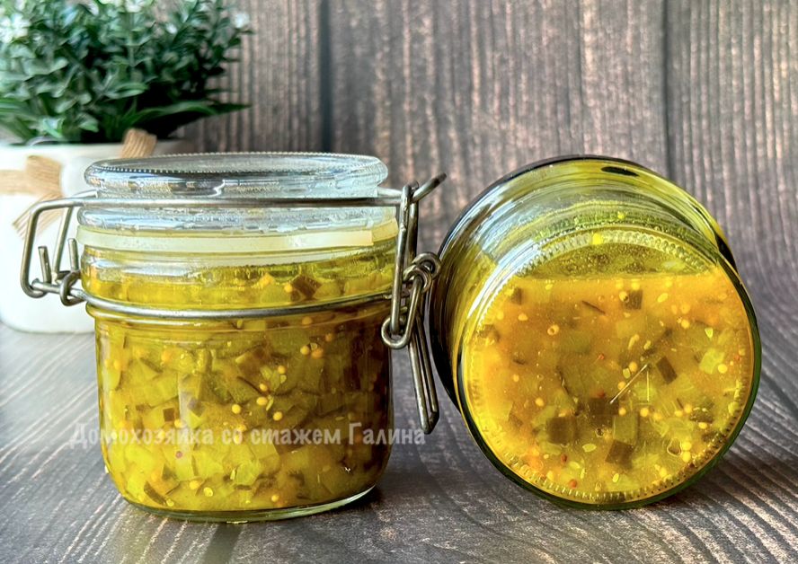 Обновлённый рецепт огуречного релиша без крахмала